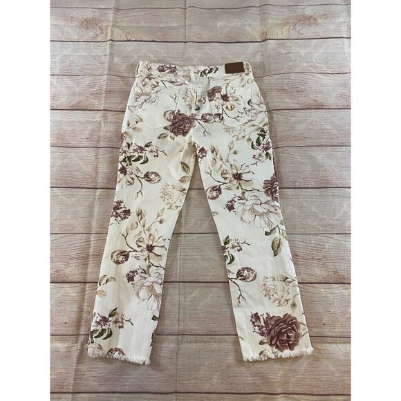 Johnny Was Women's Cropped Boyfriend Mid Rise Relaxed Fit Jeans - 25 - Picture 14 of 15